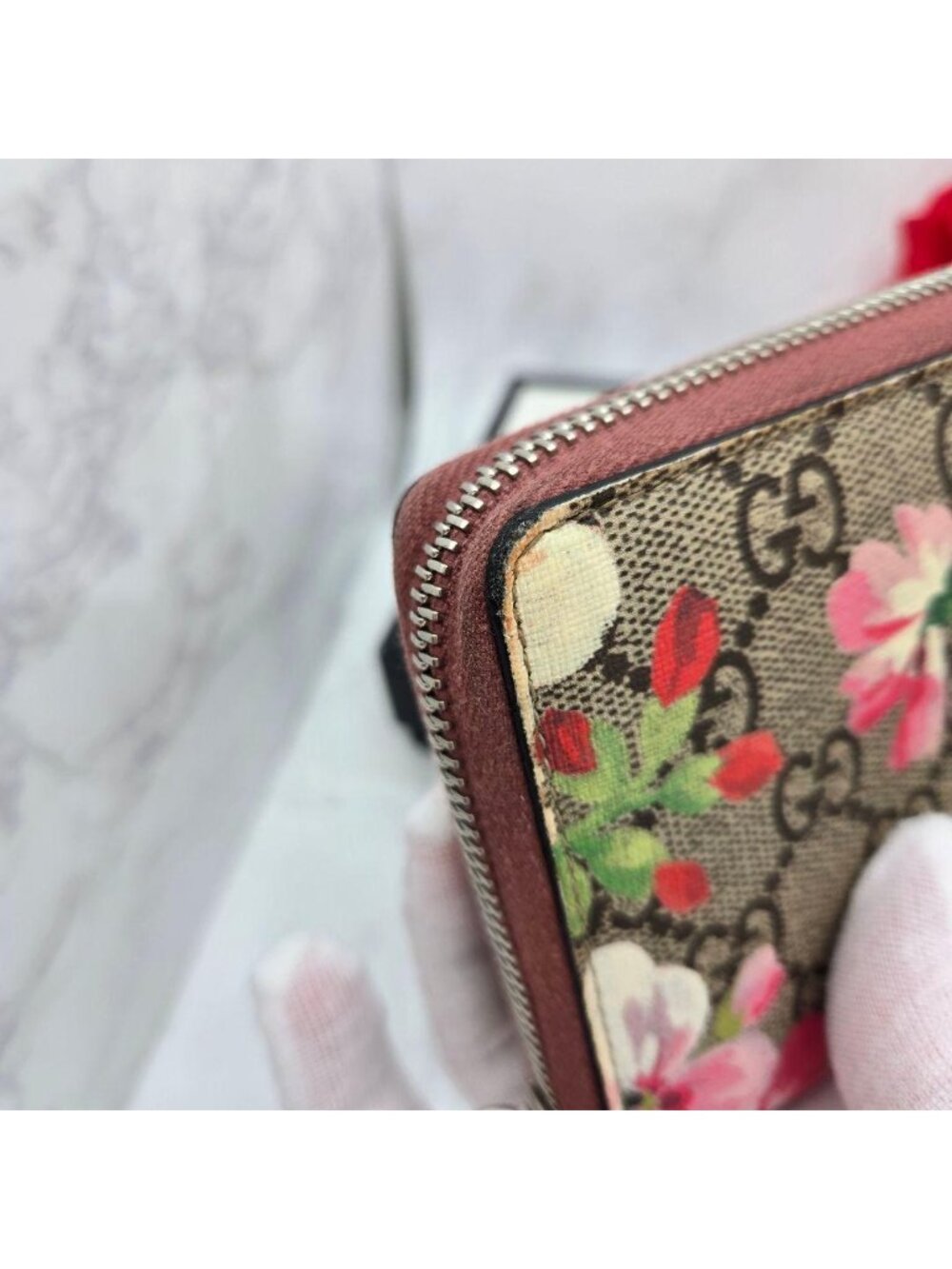 Gucci Wallet Blooms Flower Pink - Picture 7 of 14